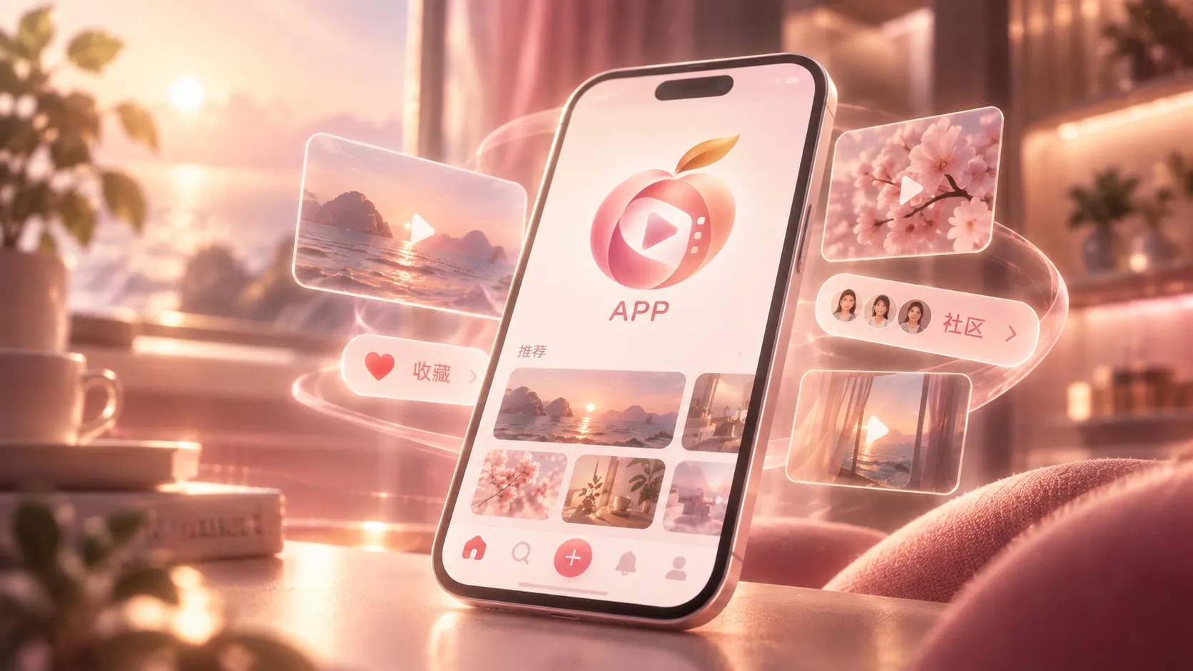 蜜桃传媒APP移动端浏览界面示意内容